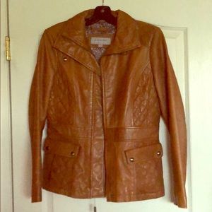 Quilted leather jacket.